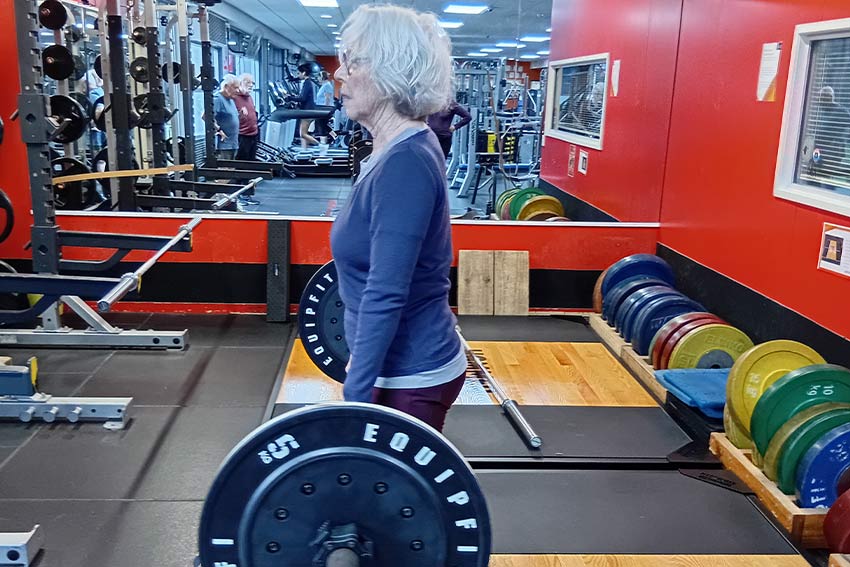Linda deadlifts 25kg (14 July 2026)