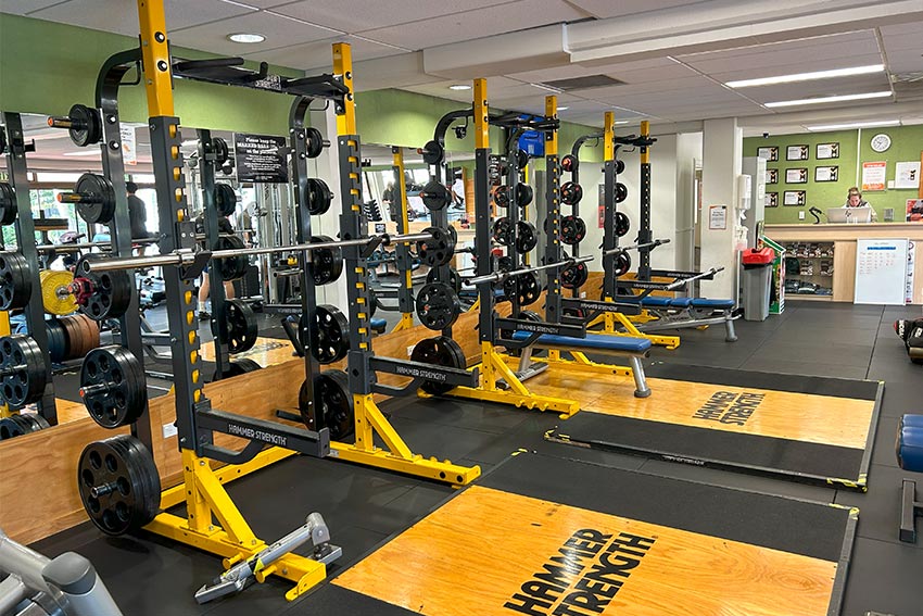 The weights room